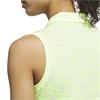 adidas Ladies Ultimate365 Climacool Mesh Printed Sleeveless Polo Shirt Frozen Lemon
